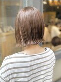 パツッとボブ×シナモンベージュ