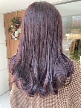 インビテーション(invitation) Aライン・ロングヘアー・ピンクブラウン・ピンクカラー