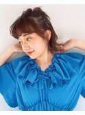 ボブ/ハーフアップ/お団子/ヘアアレンジ/ピンアレンジ