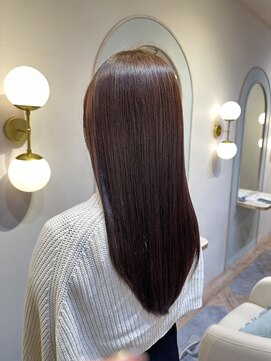 アンド ラ ブランシュ(&.La Blanche) ロングヘア/グレージュカラー/ココアベージュ/黒髪カタログ/大宮