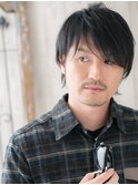 ラフな動きで大人無造作メンズロングウルフヘアb戸田公園
