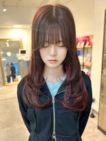 ミョンシル&nbsp;【myonsil 山田】レイヤーカット/ワインレッド