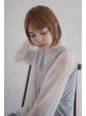 世代を選ばないシンプルボブ×ベージュカラー