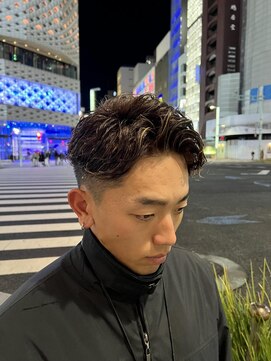 アールドボーテ 理容室(R de Beaute) メンズハイライト×パーマ