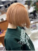 *オレンジベージュ/ストレートボブ*