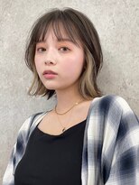 サンク 原宿 表参道(cinq) インナーカラーイヤリングカラータッセルボブハイトーンカラー