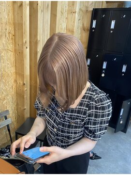 アフターニュース 新潟(afternews) ブロンドピンクベージュカラー/ケアブリーチ/ハイトーン/韓国