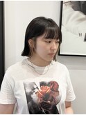 外ハネボブ×インナーカラー