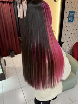 プライズ 錦糸町北口店(prize) デザインビビットビビットピンクインナーカラー錦糸町