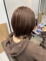 【ブリーチカラー】透け感×上品「柔らかブラウン」