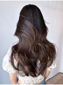 ロング顔周りレイヤー美髪韓国ヘア_ba471711