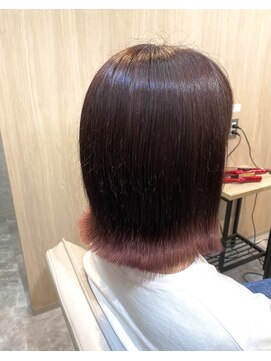 イージス(EZs) 裾カラー/ピンク/切りっぱなし/外ハネ