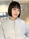 グレージュアッシュグレージュショートカットミニボブ
