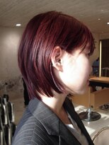 ボコカ(bococa)&nbsp;【Vicky指名】暖色レイヤーボブチェリーレッドダブルカラー