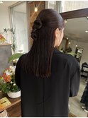 ハーフアップ/シンプルタイト/お呼ばれアレンジ