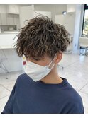 波巻きスパイラルパーマメンズマッシュツイストスパイラルパーマ