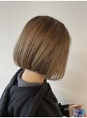 ボブ/ベージュカラー