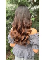 シエル 長岡市(ciel)&nbsp;韓国風レイヤー+コテ巻き風デジタルパーマ