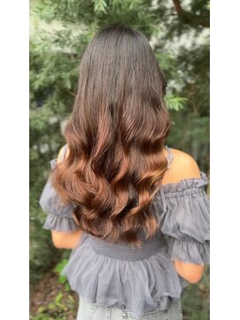 シエル 長岡市(ciel) 韓国風レイヤー+コテ巻き風デジタルパーマ