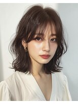 オンク 新宿(onk)&nbsp;黒髪/グレーベージュ/レイヤーロング/前髪パーマ[新宿駅]