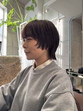 yosuke オレンジブラウンカラーとショートウルフ