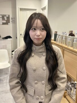 ネオリーブウリ 二子玉川店(Neolive uri) ミディアムヘア暗めカラーデザインカラーフェイスフレーミング