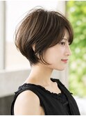 ショートボブ/前髪あり/小顔ショート/30代/40代/50代