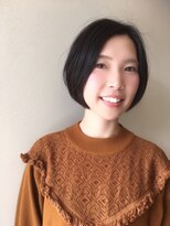 ココロ美容室&nbsp;大人可愛い暗髪ボブ