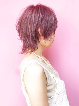 ランプ ヘアー(lamp hair) 【lamp斉藤】マッシュウルフ×ペールピンク