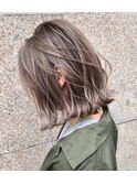 大人可愛い外ハネボブアッシュブラウン/20代30代40代/銀座