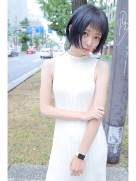ディア(.eer) 【心斎橋/南船場】透明感×暗髪☆ブルーブラック/ミニボブ/小顔