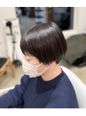 【つくば】ツヤ感マッシュショート×プレミアム縮毛矯正 