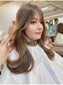 韓国ヘアー　レイヤーカット　くびれヘア