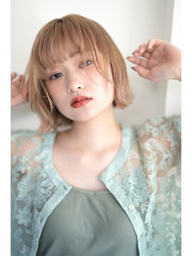 ヘアーラニッシュ 柏の葉キャンパス店(hair Lanish) ミニボブ/20代30代40代/ピンクベージュ