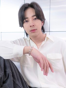 オースティン 調布アミックス(AUSTIN) ツイストパーマ七三オールバックマッシュウルフスリークショート