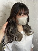 インナーカラーグレージュシアーカラー成増