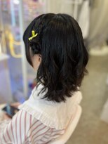 アトリエビューティーアミュ(atelier beauty AmU) 推し活ライブ量産型 ひつじヘア 編み込みハーフツイン×紐リボン