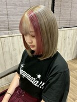 ヘブンリー(heavenly)&nbsp;フェイスフレーミング/ピンクハイライト/ミルクティーグレージュ