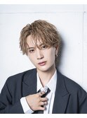 波巻きパーマメンズツイストスパイラルパーマハイライト