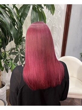 アン(Hair make un) チェリーピンク