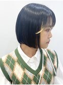 【松戸　石山】黒髪ストレートボブぷつっとボブ前髪あり