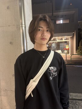 メゾンアクア 表参道(Maison ACQUA) =メンズボブ/ダークアッシュ/ニュアンスパーマ/メンズウルフ