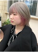 ハイトーンホワイトベージュデザインカラーインナーカラーYUKI