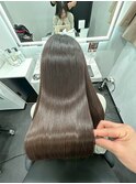 ロングヘアーシナモンベージュ髪質改善 松阪美容室