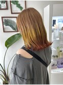 グラデーションカラーイエローオレンジ