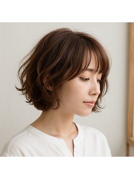 スープレックス ヘアーデザイン(SOUPREX HAIR DESIGN) ふんわりパーマショートボブ　20代 30代 40代 50代　60代