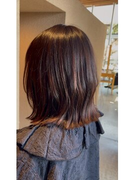 ルックアット(Look at) 【Look at】レイヤーボブ似合わせカット着物ヘアダークアッシュ