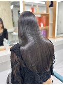 水素髪質改善トリートメント/酸性縮毛矯正/グレージュブラウン
