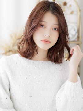 カバーヘア ブリス 大宮西口(COVER HAIR bliss) 抜け感エアリーパーマブリーチなしレイヤーボブディa大宮30代