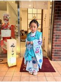 七五三★3歳被布着付け、ヘアーメイク　レンタル可能